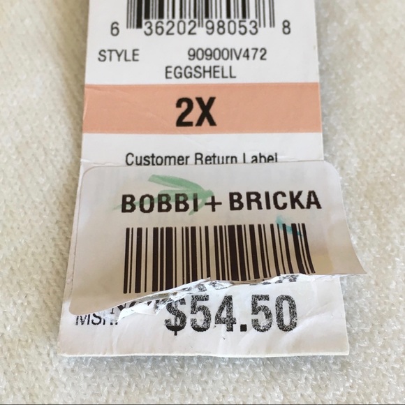 JM Collection Woman Sweater 2X Pullover White - Picture 4 of 11